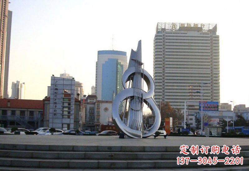 福建不锈钢抽象吉他雕塑2