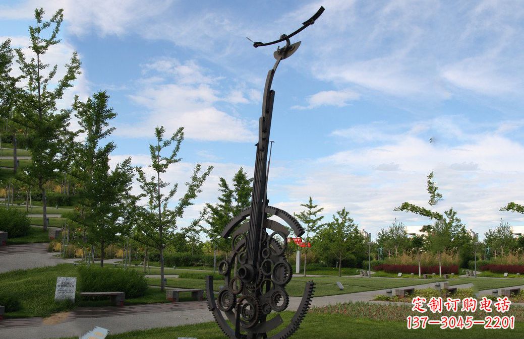 福建不锈钢抽象吉他雕塑