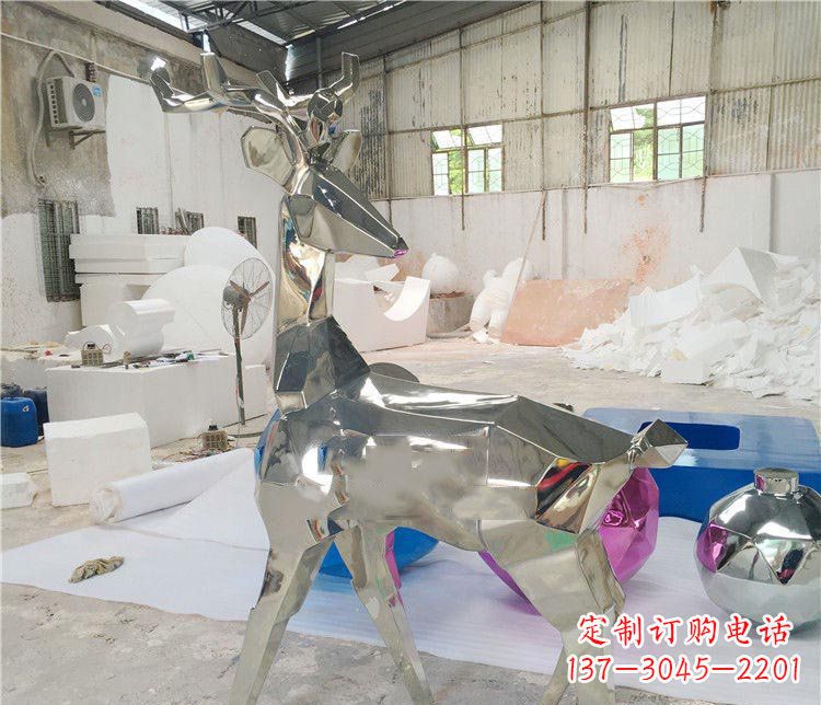 福建不锈钢梅花鹿雕塑