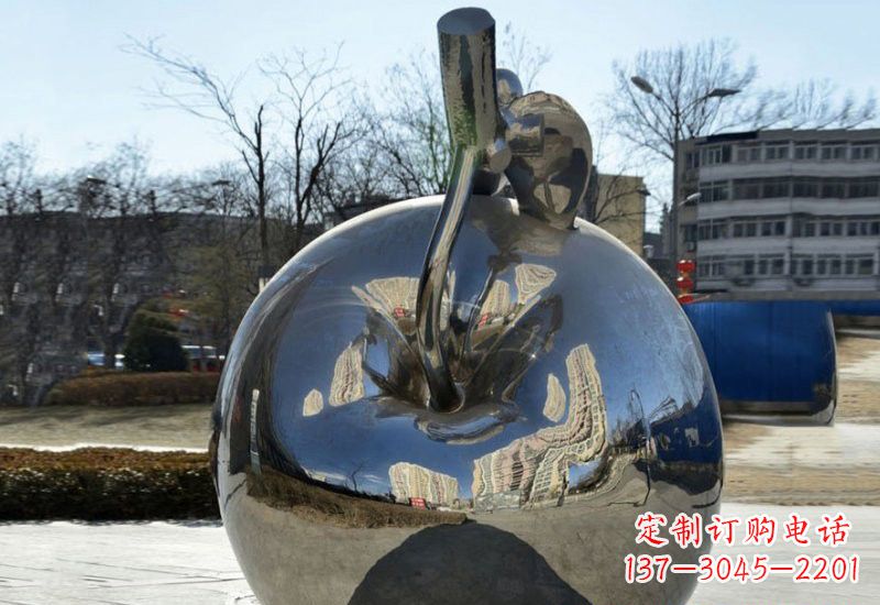 福建精致的不锈钢苹果雕塑