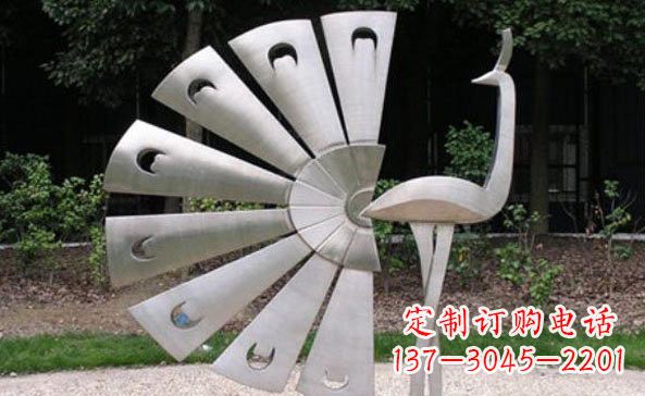 福建不锈钢孔雀雕塑美丽而持久