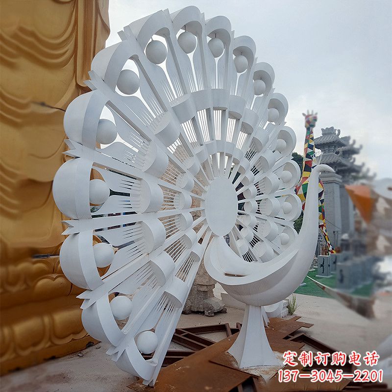 福建不锈钢抽象孔雀雕塑