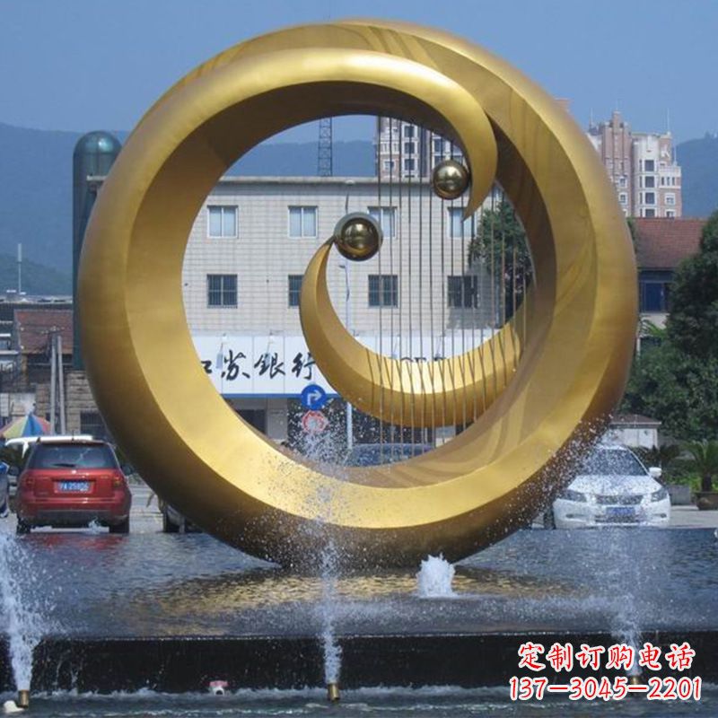 福建不锈钢喷泉雕塑美丽与宁静