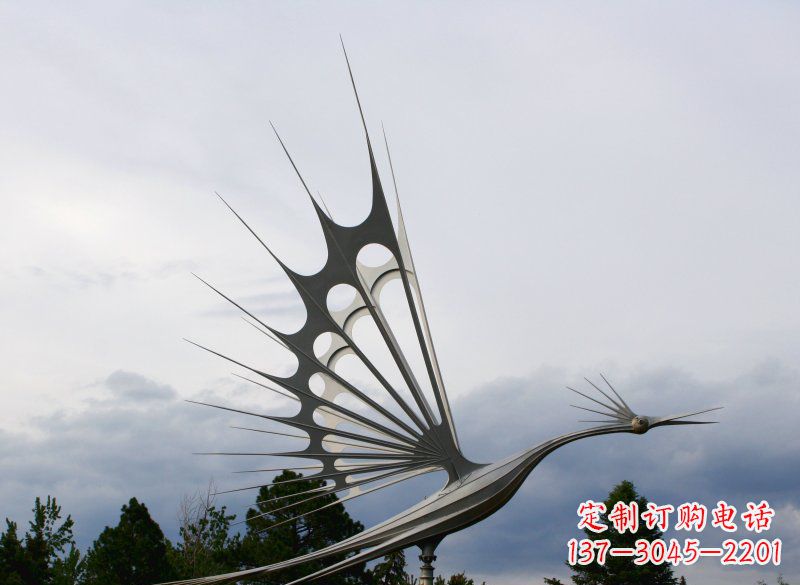 福建不锈钢抽象鸟大型动物雕塑