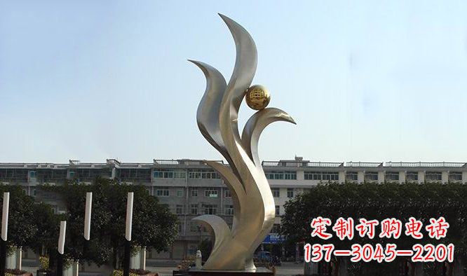 福建不锈钢抽象鸟类凤凰雕塑