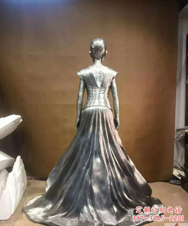 福建女性之美不锈钢抽象女人身影雕塑