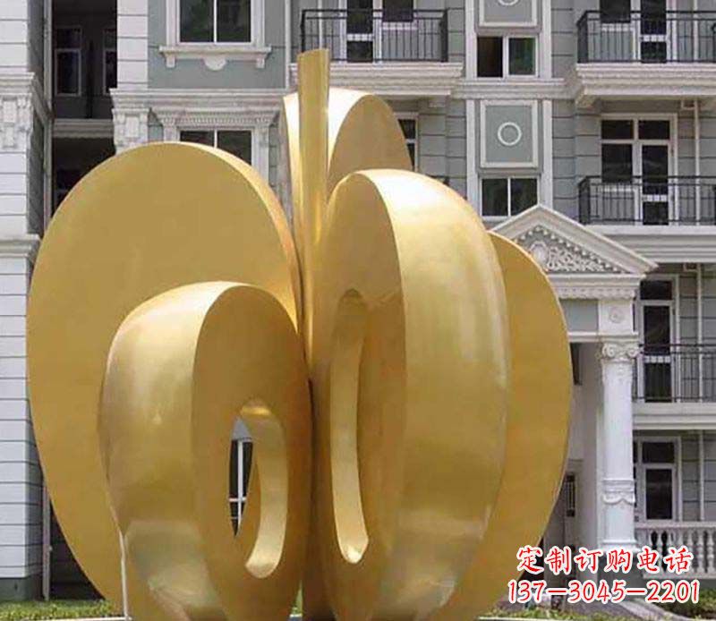 福建不锈钢抽象苹果雕塑
