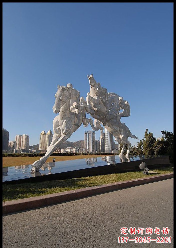 福建不锈钢骑马雕塑精美的艺术品