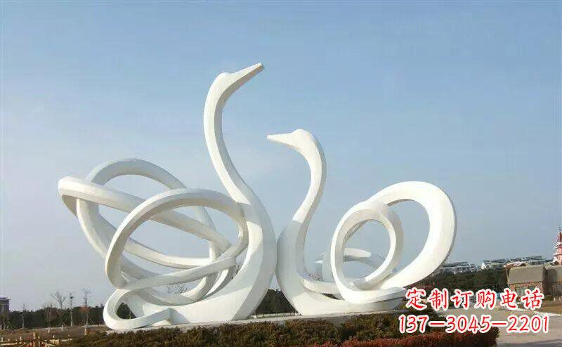 福建不锈钢抽象天鹅雕塑 (4)