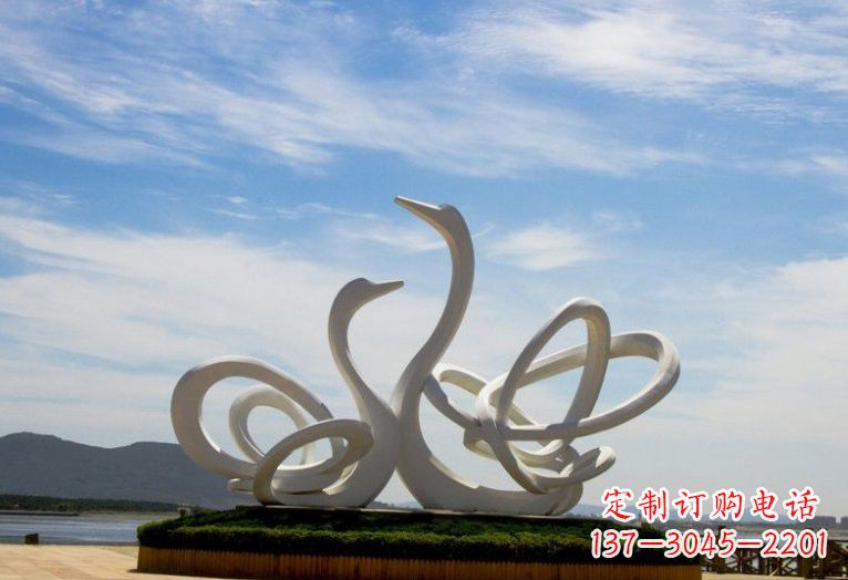 福建不锈钢抽象天鹅雕塑2
