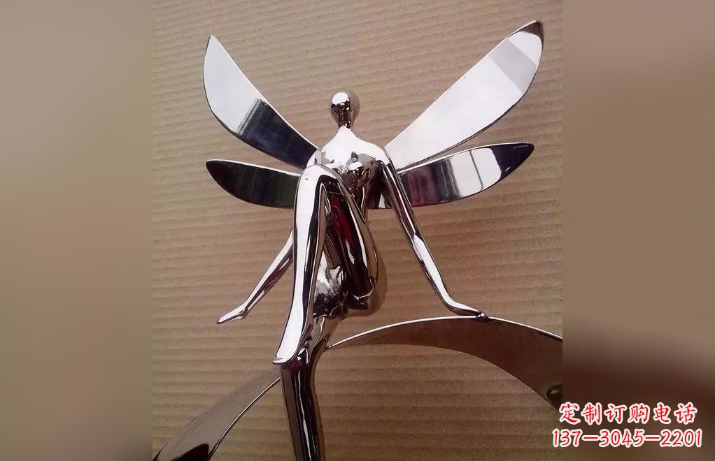 福建不锈钢天使雕塑