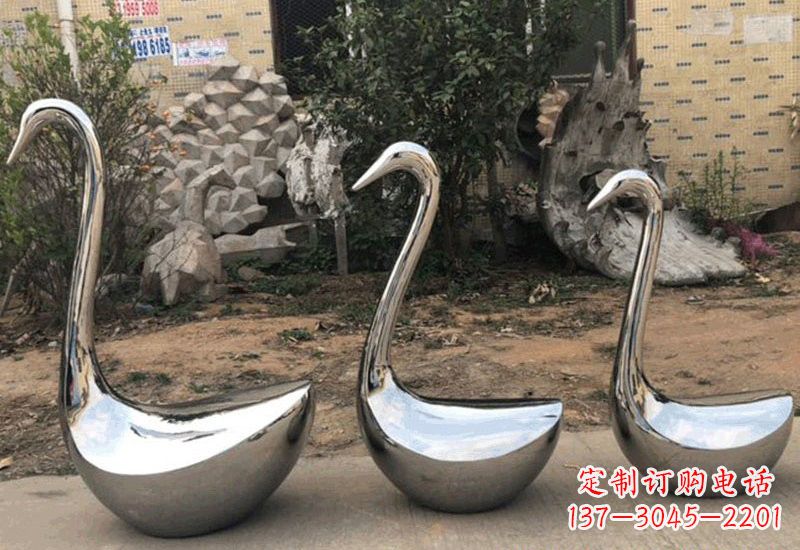 福建不锈钢抽象天鹅座椅雕塑