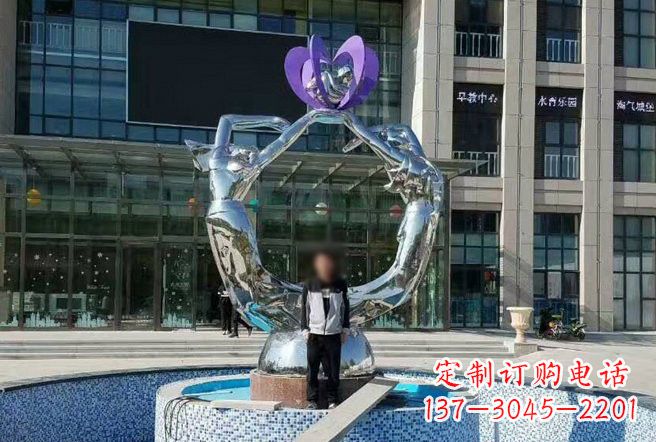 福建不锈钢抽象女孩雕塑