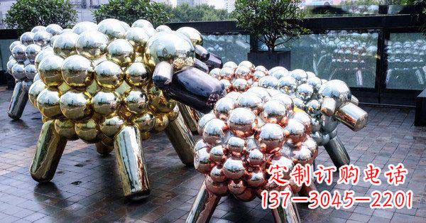 福建不锈钢抽象小羊肖恩雕塑