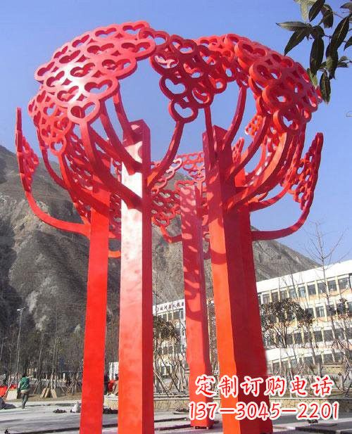 福建不锈钢树叶雕塑