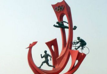福建运动员雕塑缅怀奥运会的荣耀