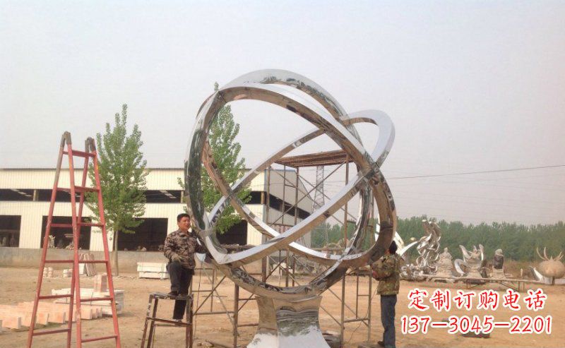福建不锈钢抽象圆环雕塑 (2)