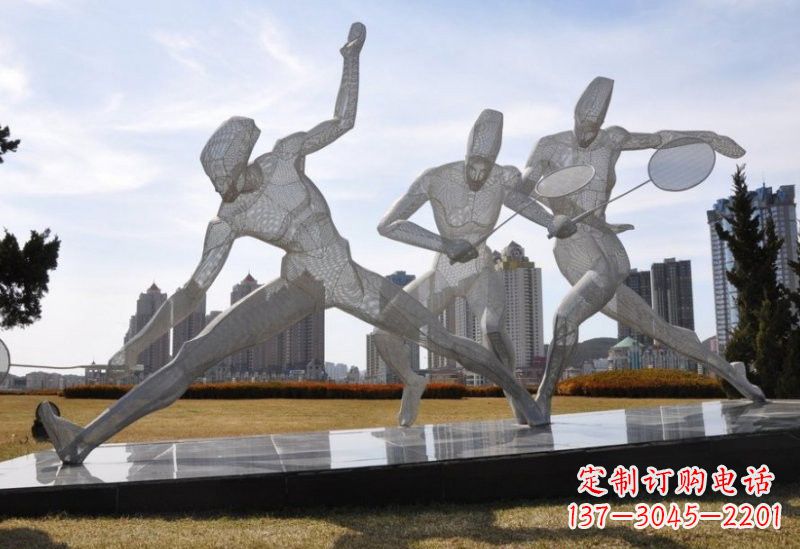 福建精致的不锈钢羽毛球雕塑