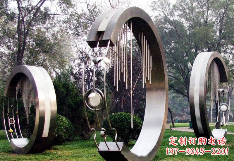 福建不锈钢抽象圆环聆听雕塑