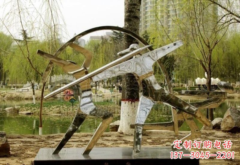 福建不锈钢运动员雕塑