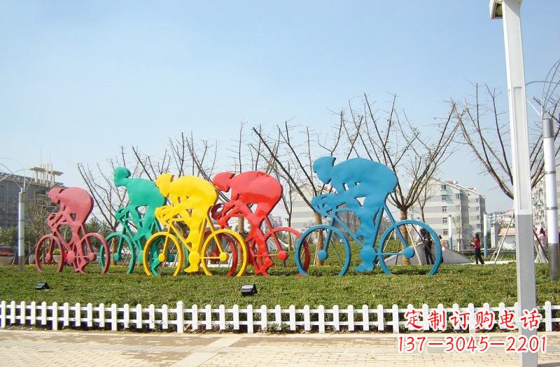 福建不锈钢抽象自行车雕塑