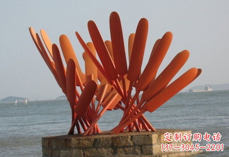 福建不锈钢船桨雕塑经典的海洋景观