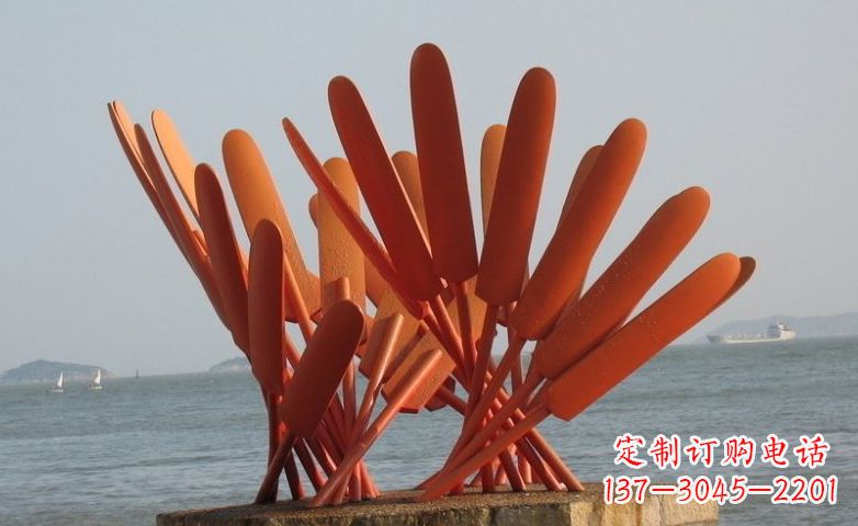 福建不锈钢船桨海边景观雕塑