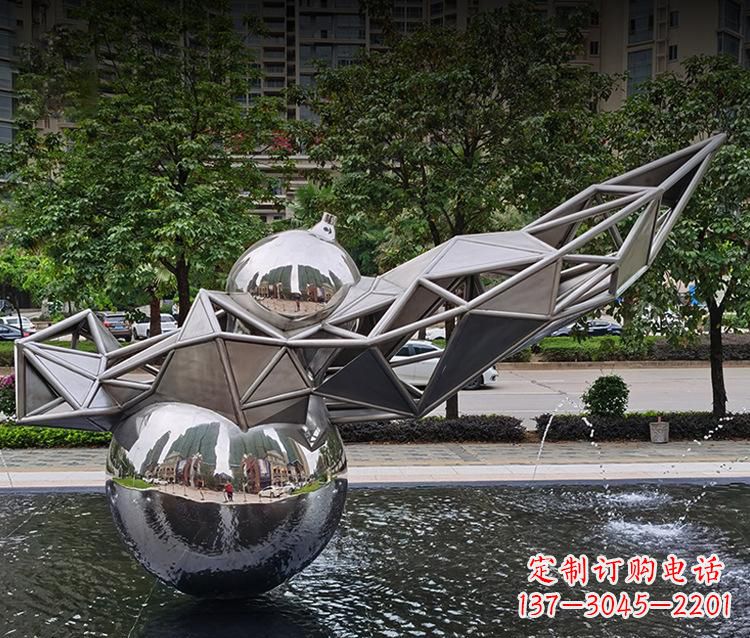 福建不锈钢葫芦雕塑美丽耐用的艺术杰作