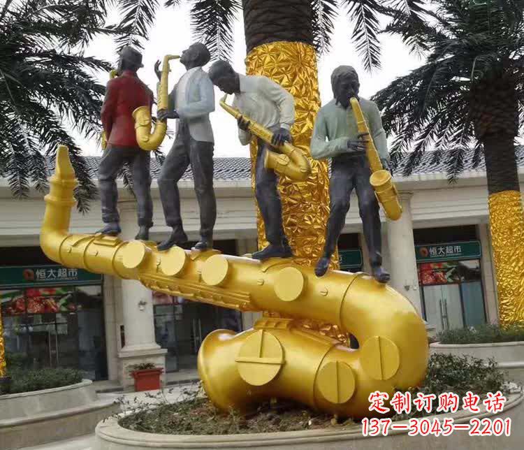 福建不锈钢萨克斯雕塑精美绝伦