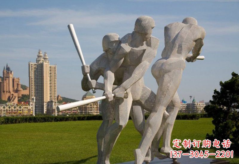 福建棒球雕塑象征着美好回忆