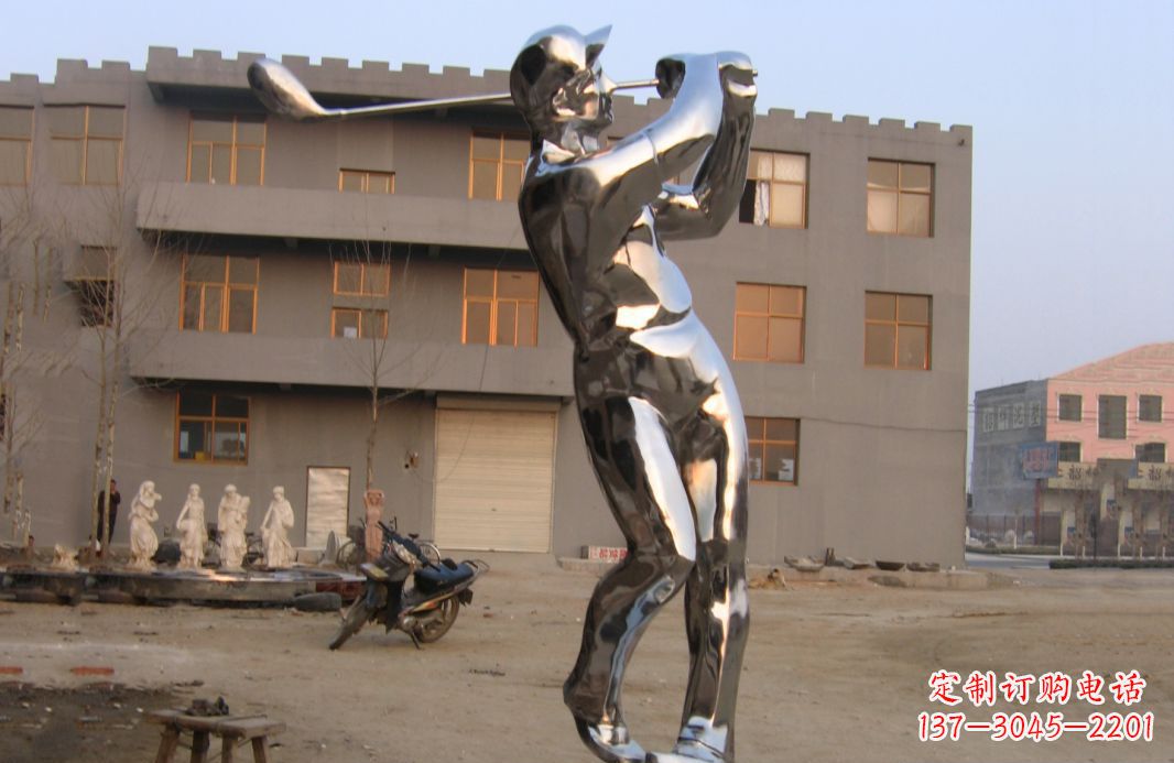 福建不锈钢打造高尔夫球雕塑