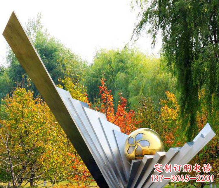 福建不锈钢大型翅膀景观雕塑