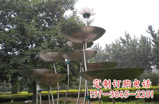 福建不锈钢大型荷叶雕塑