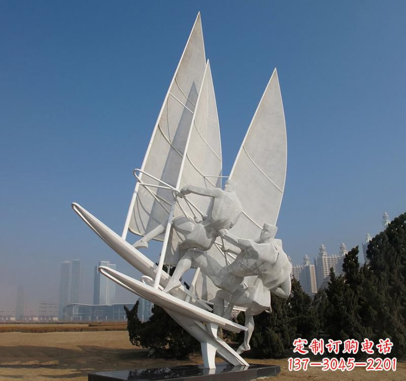 福建不锈钢大型帆船雕塑海洋精神的象征
