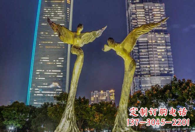 福建不锈钢大型天使雕塑一种极具震撼力的艺术之作