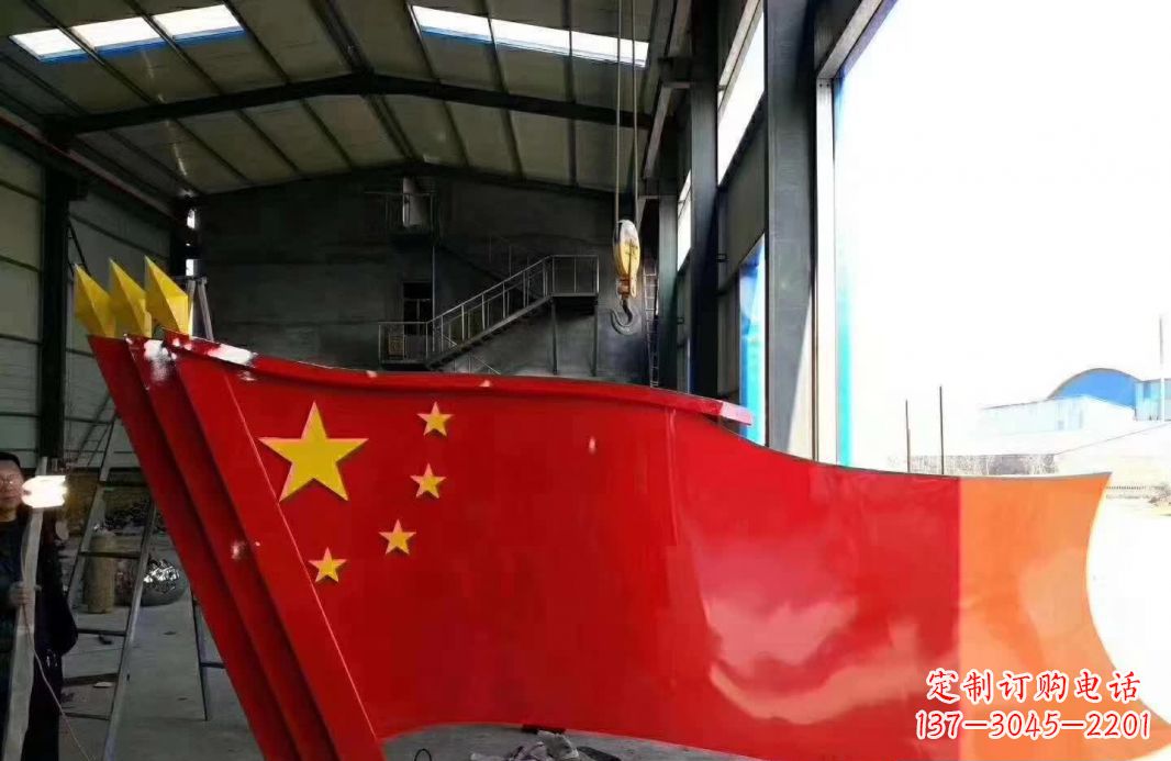 福建不锈钢党旗雕塑象征着中国共产党的伟大