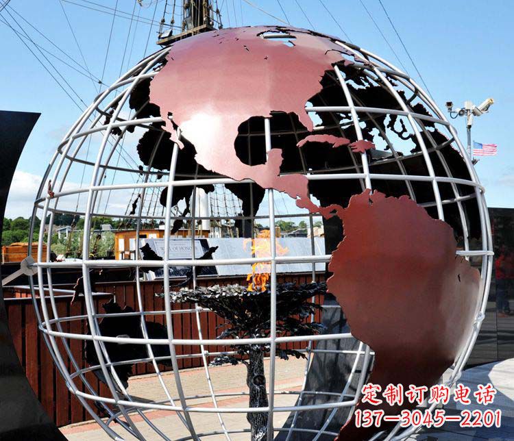 福建不锈钢地球仪雕塑精美的艺术品