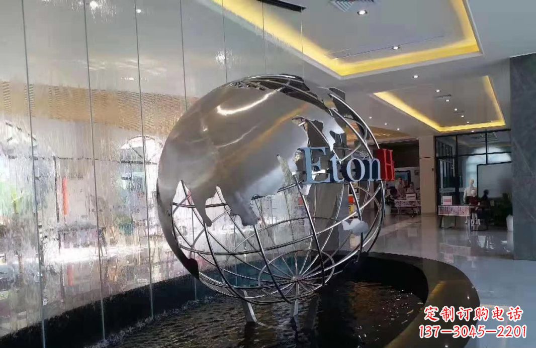 福建不锈钢地球仪喷泉雕塑1