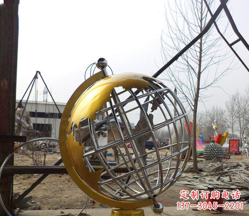福建不锈钢地球仪学校雕塑