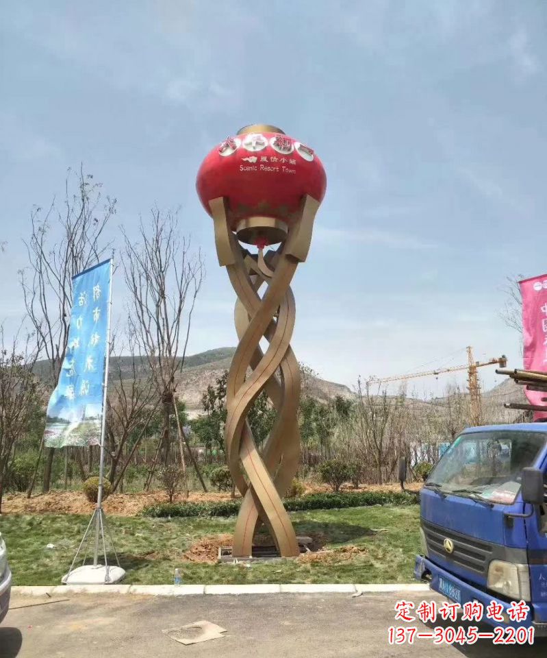 福建不锈钢灯笼雕塑灯笼照亮未来