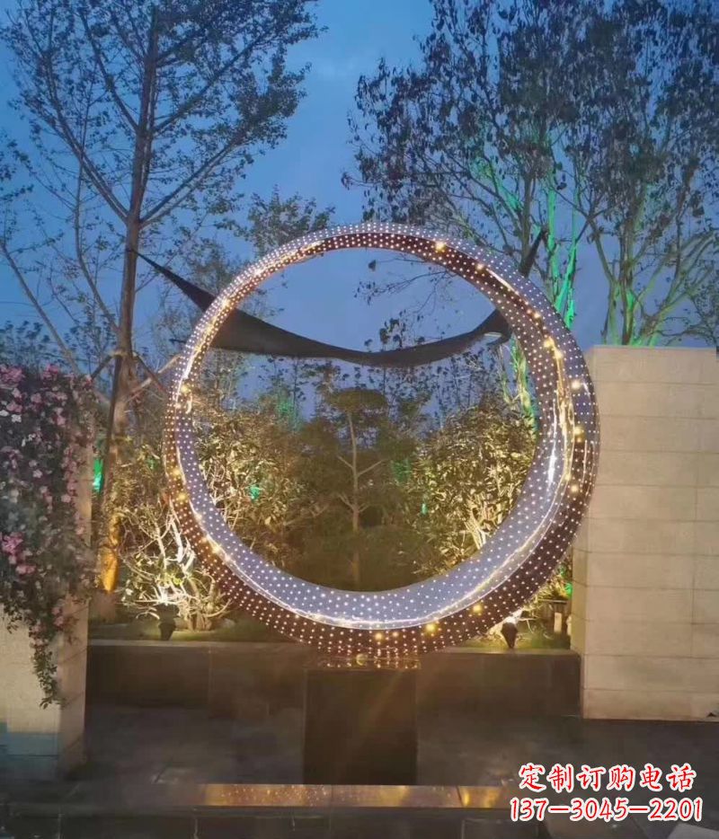 福建不锈钢灯饰景观圆环