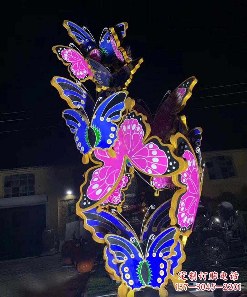 福建不锈钢蝴蝶雕塑彩绘魅力无限