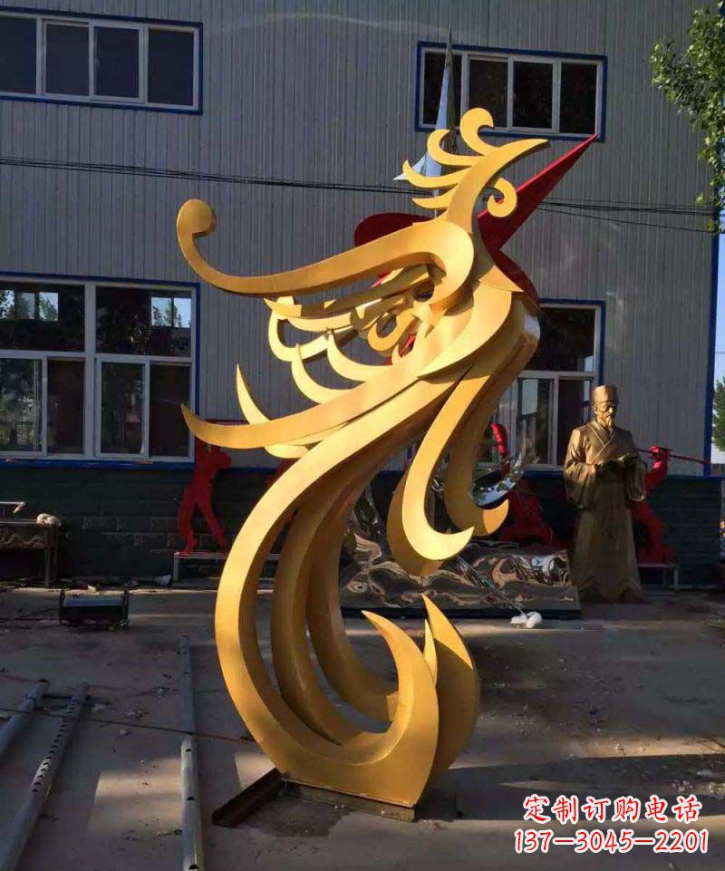 福建不锈钢雕刻凤凰雕塑