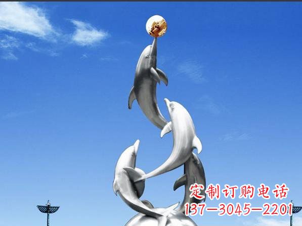 福建不锈钢海豚雕塑精致美观的艺术品