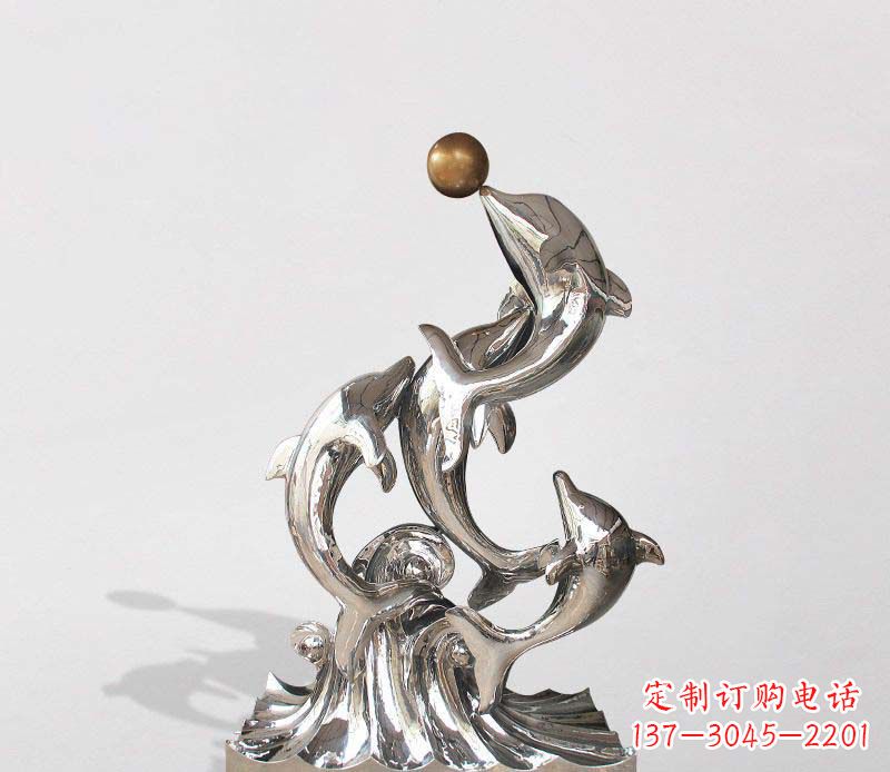 福建不锈钢海豚雕塑精美的艺术杰作