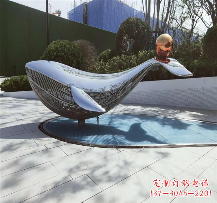 福建不锈钢动物镜面海豚雕塑