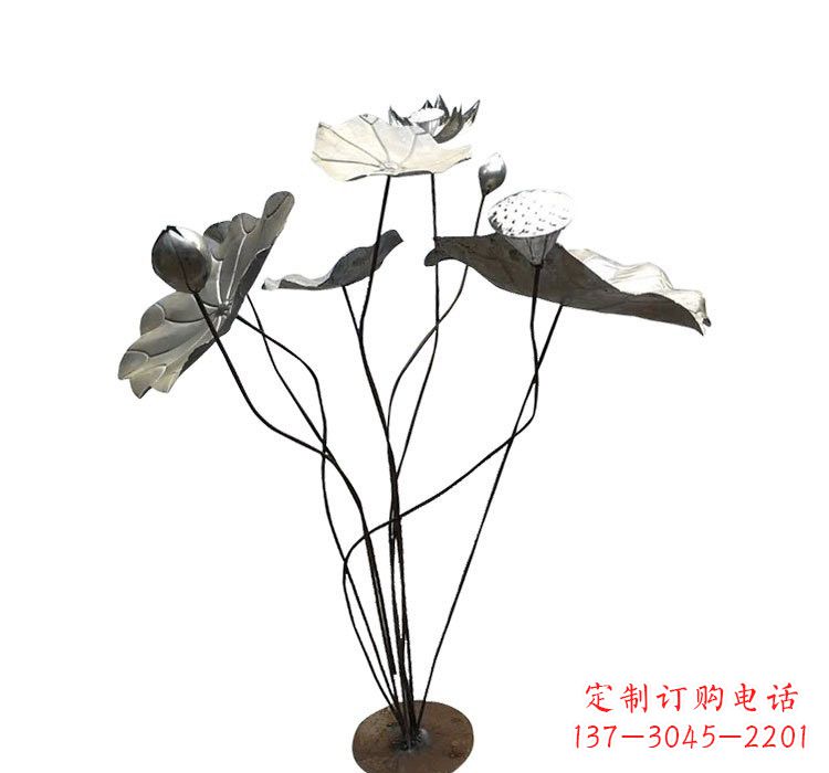 福建不锈钢锻造莲花雕塑精美外形,长久耐用