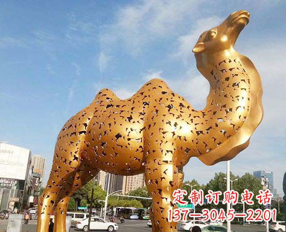 福建不锈钢锻造骆驼雕塑