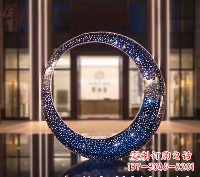 福建不锈钢发光月亮雕塑照亮夜空的梦幻之光