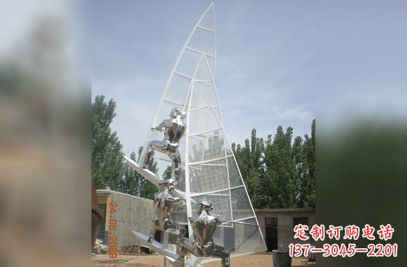 福建不锈钢帆船雕塑精美的艺术品